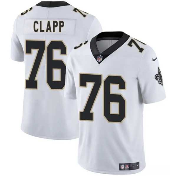 Men & Women & Youth New Orleans Saints #76 Will Clapp White 2025 Vapor Limited Stitched Jersey
